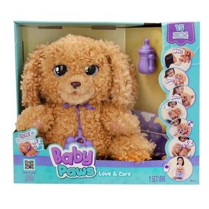 Baby Paws Love & Care Labradoodle Interactive Plush Puppy 15 Sounds & Reactions